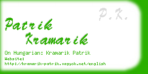 patrik kramarik business card